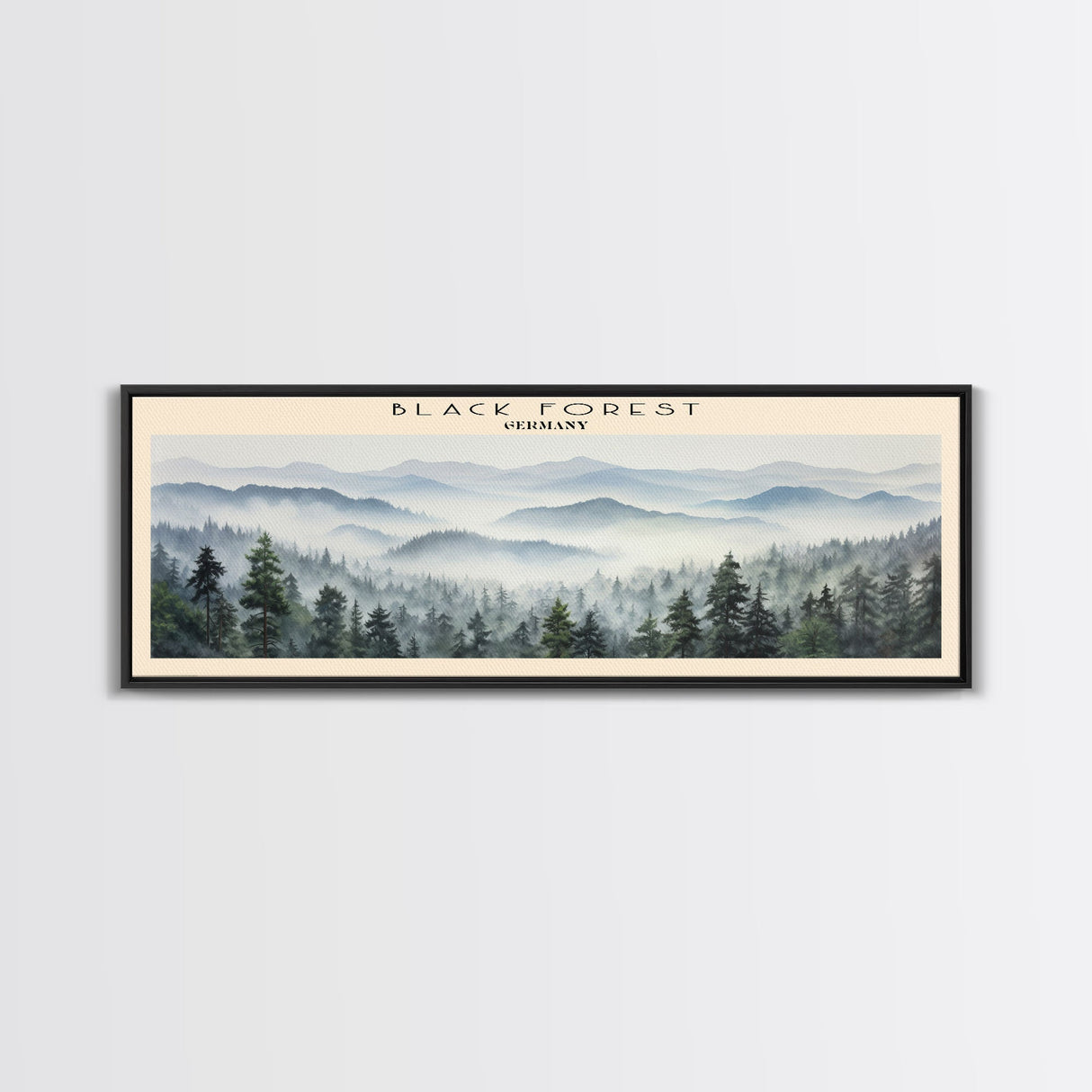 Black Forest Framed Canvas Print Travel Poster | Wall Art | Home Decor | Gift For Travel Lover | Wall Hanging | Original Art