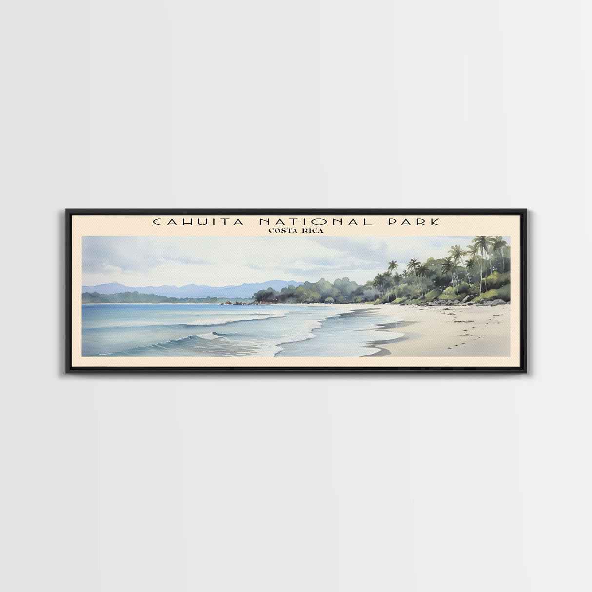 Cahuita National Park Framed Canvas Print Travel Poster | Wall Art | Home Decor | Gift For Travel Lover | Wall Hanging | Original Art