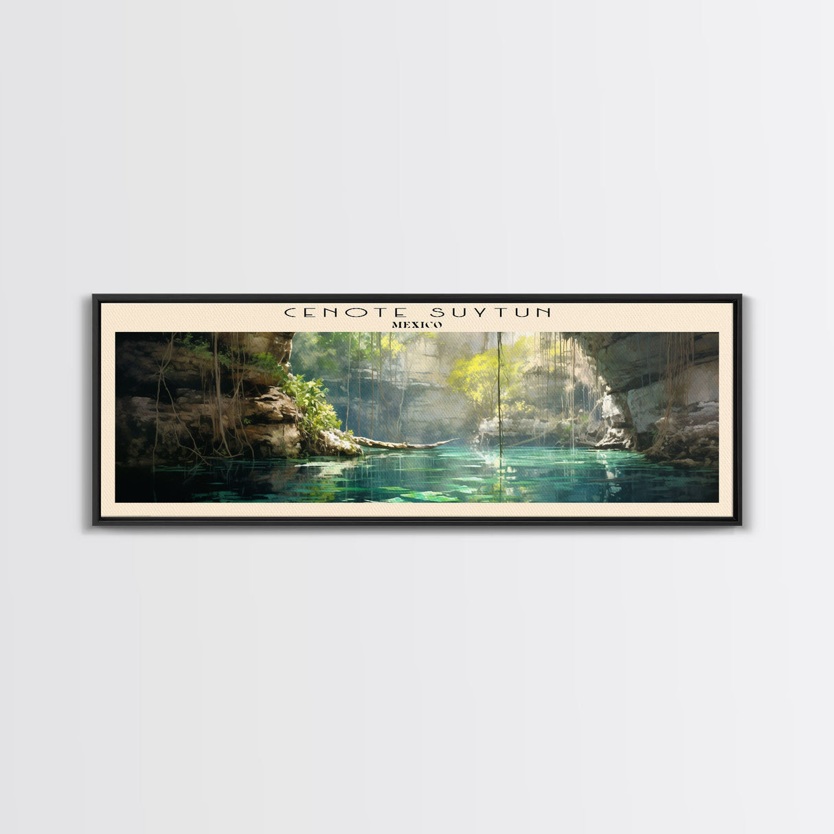 Cenote Suytun Travel Poster Print, Framed Canvas Wall Art, Metal Wall Art, COUNTRY art, Gift For Him, Travel Wall Art, Travel Lover Gift