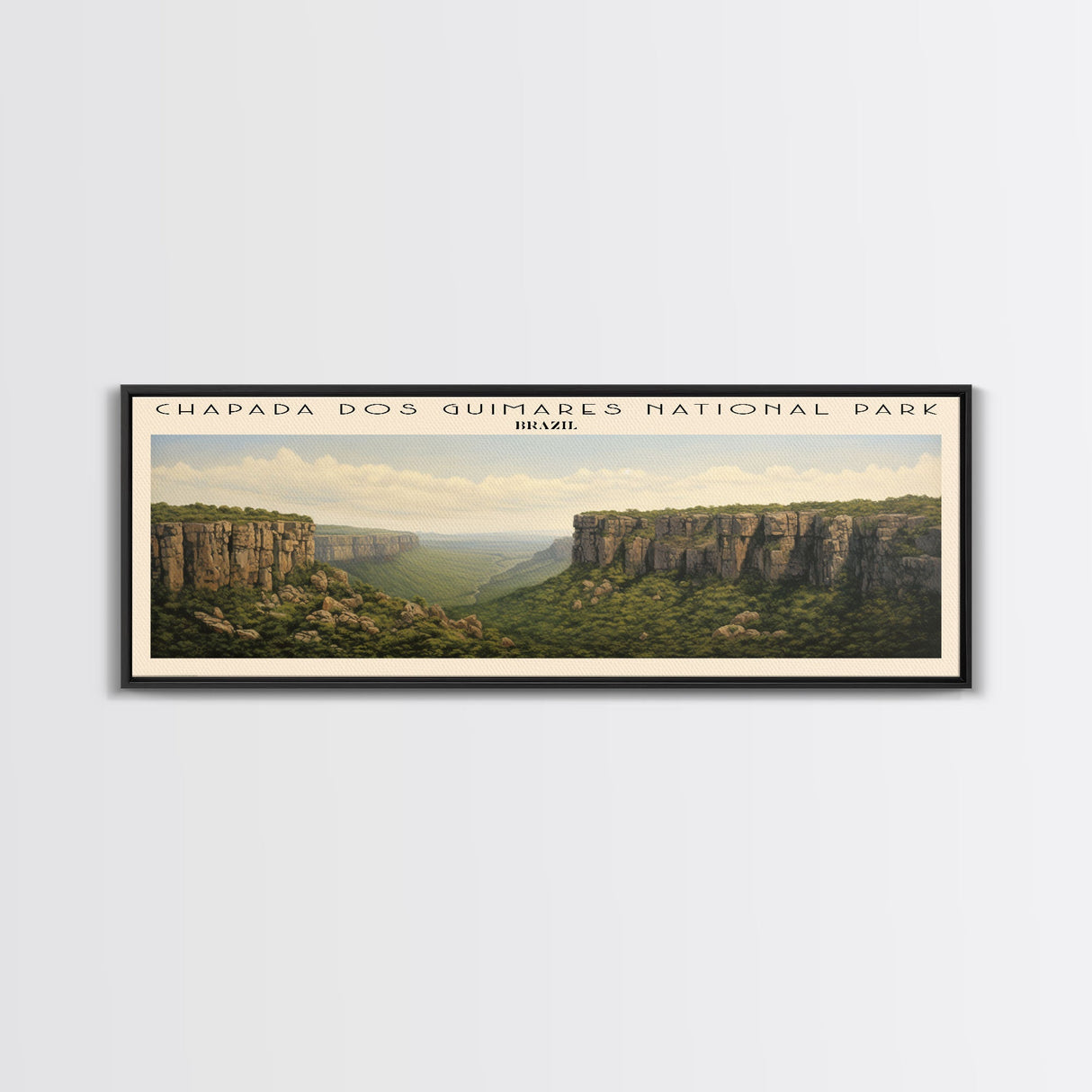 Chapada dos Guimarães National Park Framed Canvas Print Travel Poster | Wall Art | Home Decor | Gift For Travel Lover | Wall Hanging | Original Art