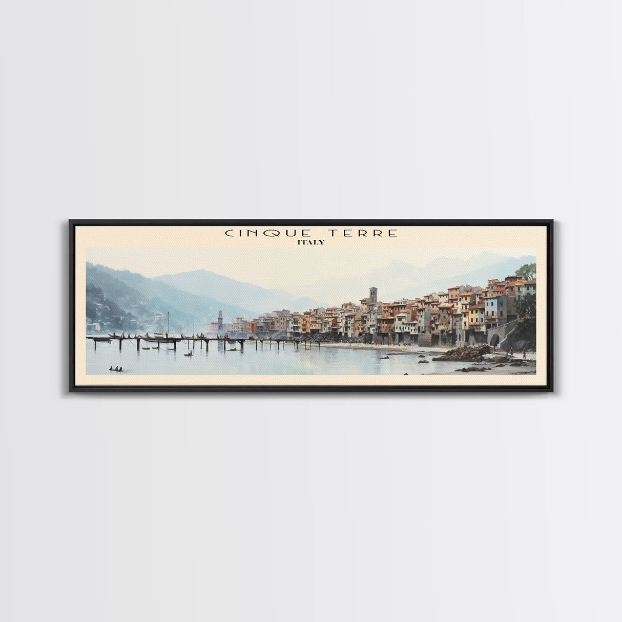 Cinque Terre Travel Poster Print, Framed Canvas Wall Art, Metal Wall Art, COUNTRY art, Gift For Him, Travel Wall Art, Travel Lover Gift