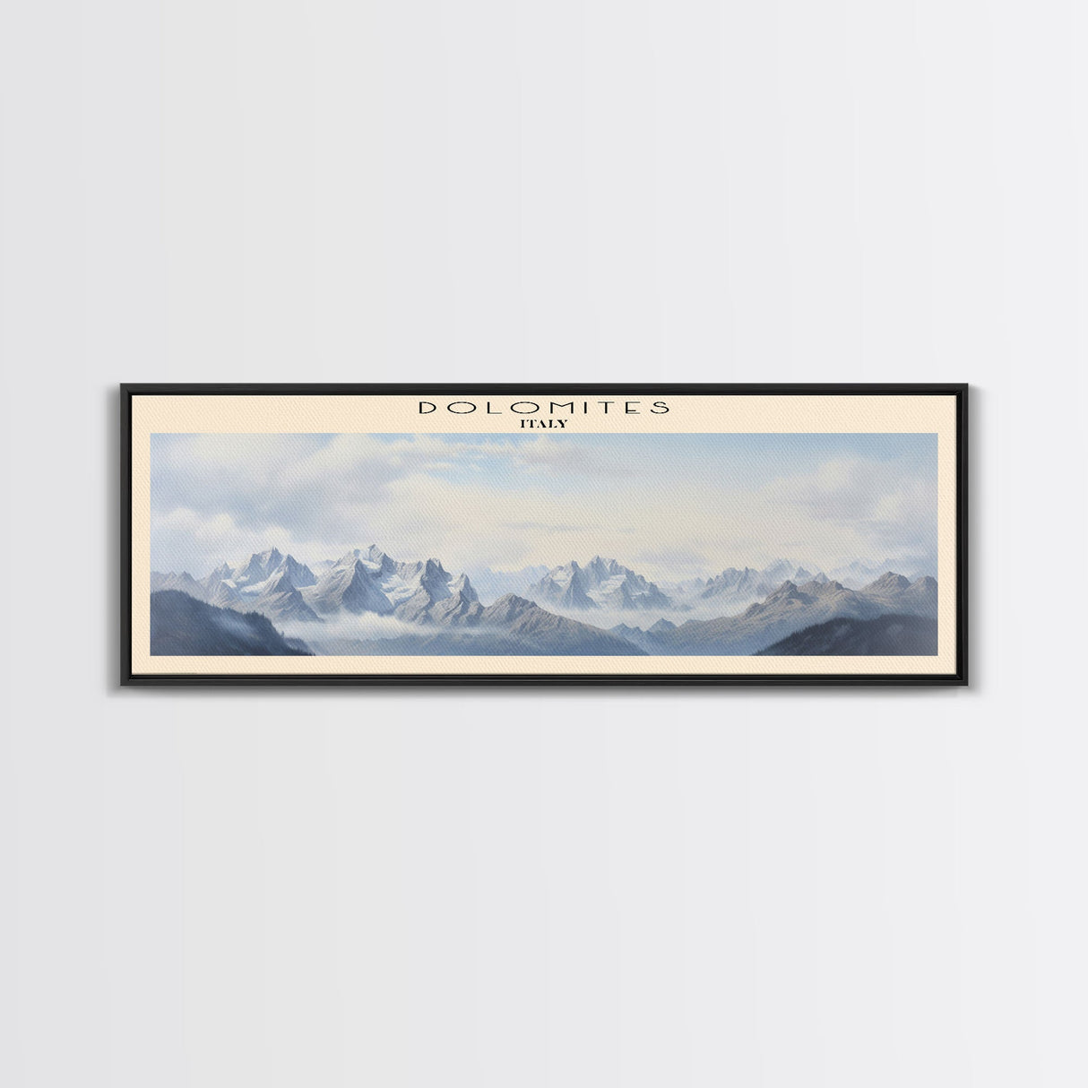 Dolomites Framed Canvas Print Travel Poster | Wall Art | Home Decor | Gift For Travel Lover | Wall Hanging | Original Art