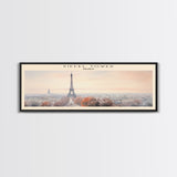 Eiffel Tower Travel Poster Print, Framed Canvas Print, COUNTRY Travel Art, Wood Framed Art, Wall Hanging, Home Decor