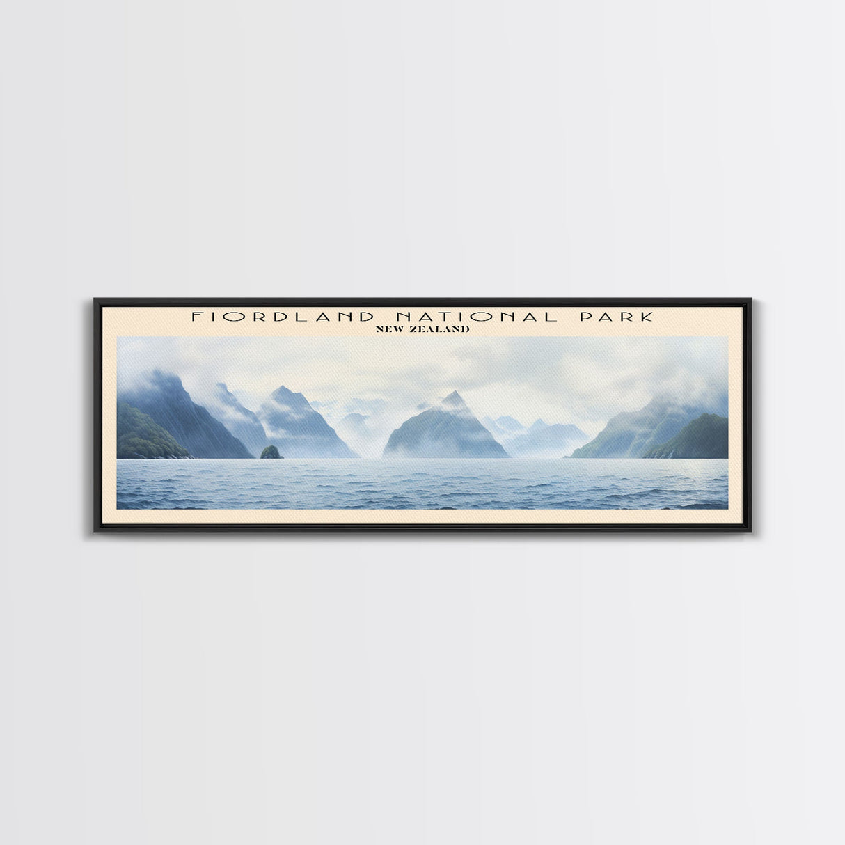 Fiordland National Park Travel Print Wall Art, Travel Poster Print, Retro Style COUNTRY Home Decor, Wall Hanging, Travel Gift Idea, Unique Metal Art