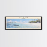 Maldives Travel Poster Print, Framed Canvas Print, COUNTRY Travel Art, Wood Framed Art, Wall Hanging, Home Decor