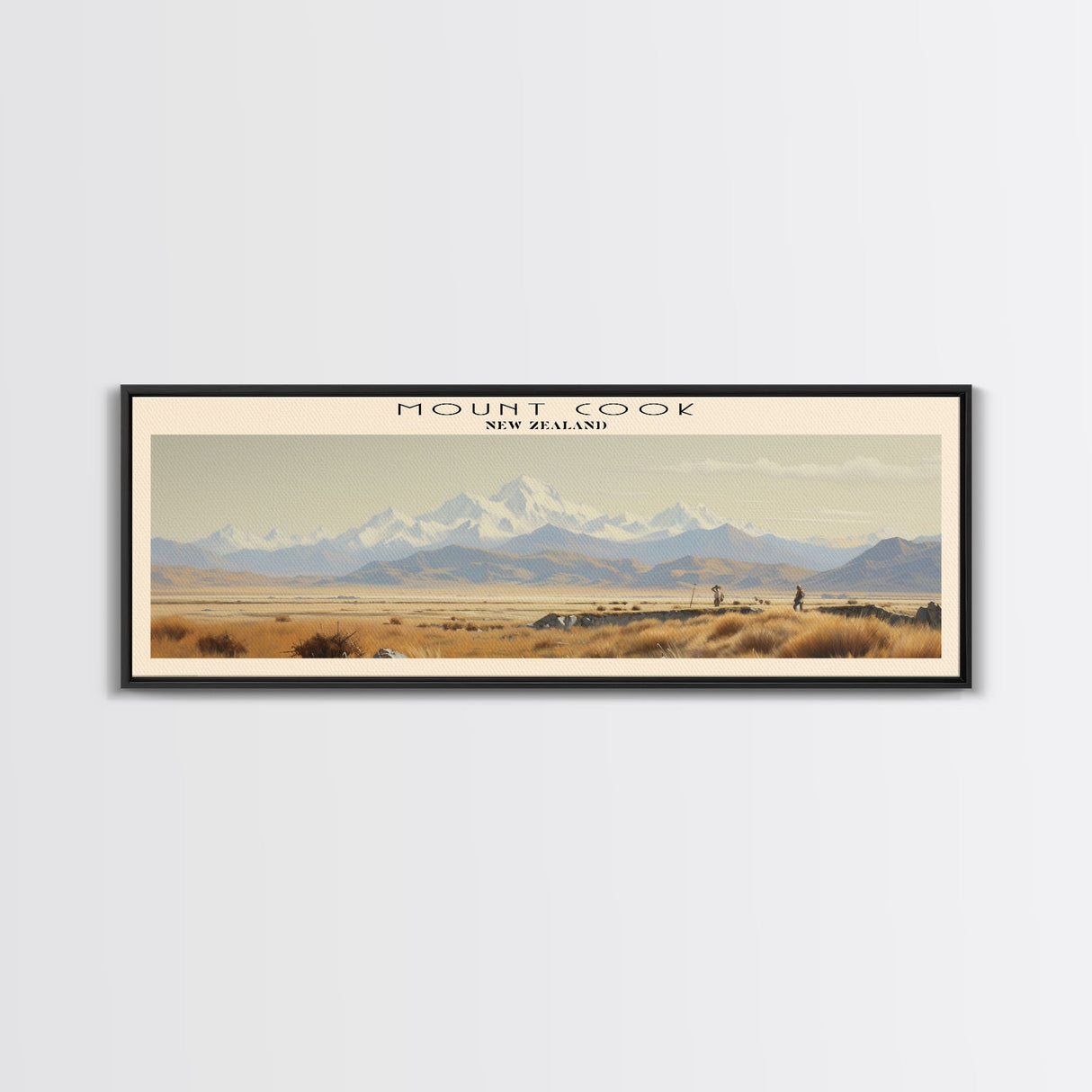 Mount Cook Framed Canvas Print Travel Poster | Wall Art | Home Decor | Gift For Travel Lover | Wall Hanging | Original Art