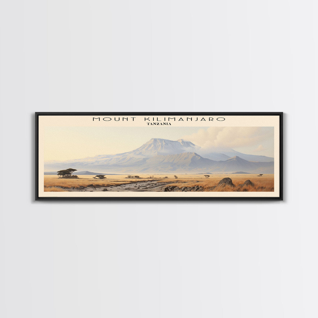 Mount Kilimanjaro Travel Poster Print, Framed Canvas Wall Art, Metal Wall Art, COUNTRY art, Gift For Him, Travel Wall Art, Travel Lover Gift