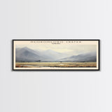 Ngorongoro Crater COUNTRY | Framed Travel Poster Canvas Print | Trendy Wall Art | Watercolor Painting | Living Room Art | Unique Art