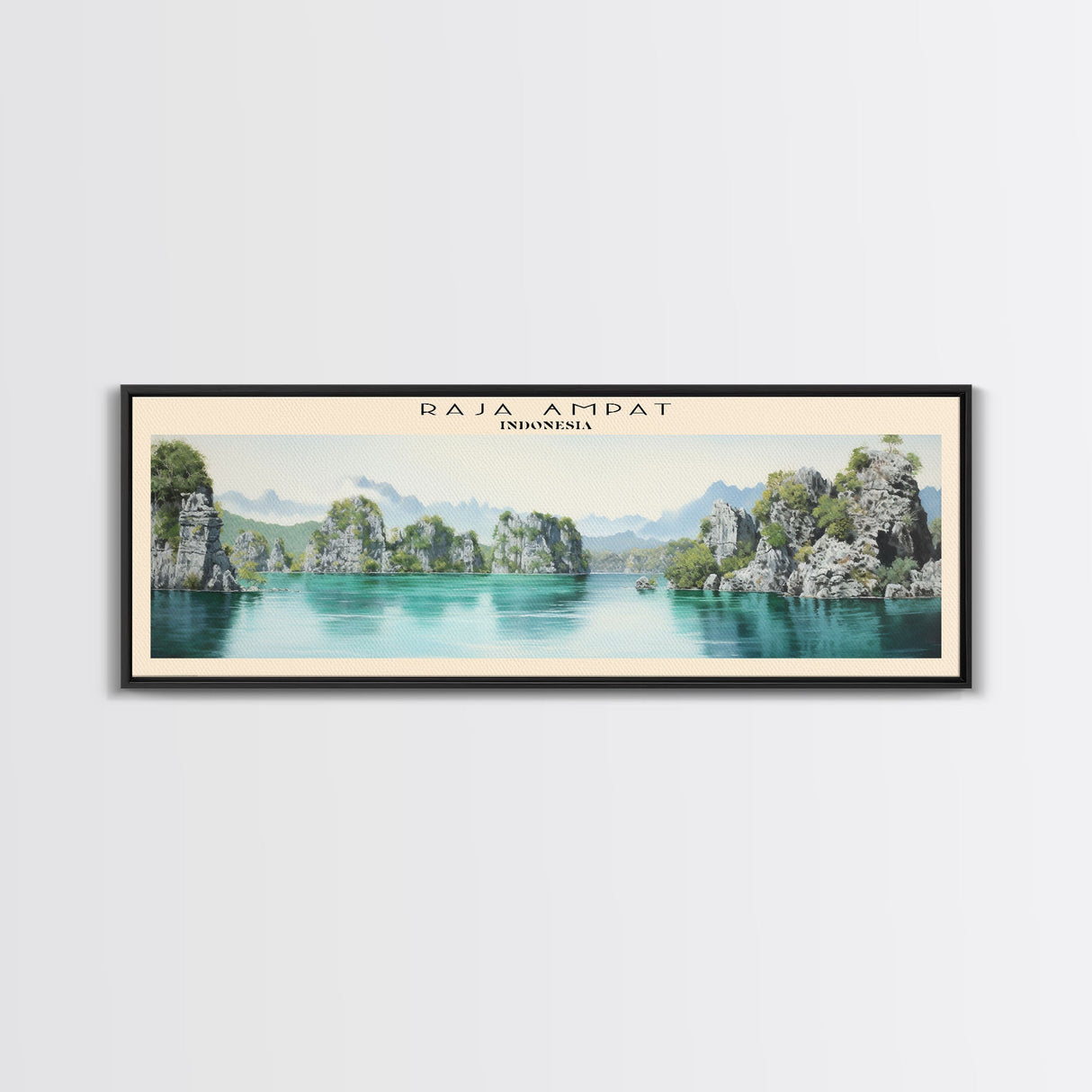 Raja Ampat Travel Print Wall Art, Travel Poster Print, Retro Style COUNTRY Home Decor, Wall Hanging, Travel Gift Idea, Unique Metal Art