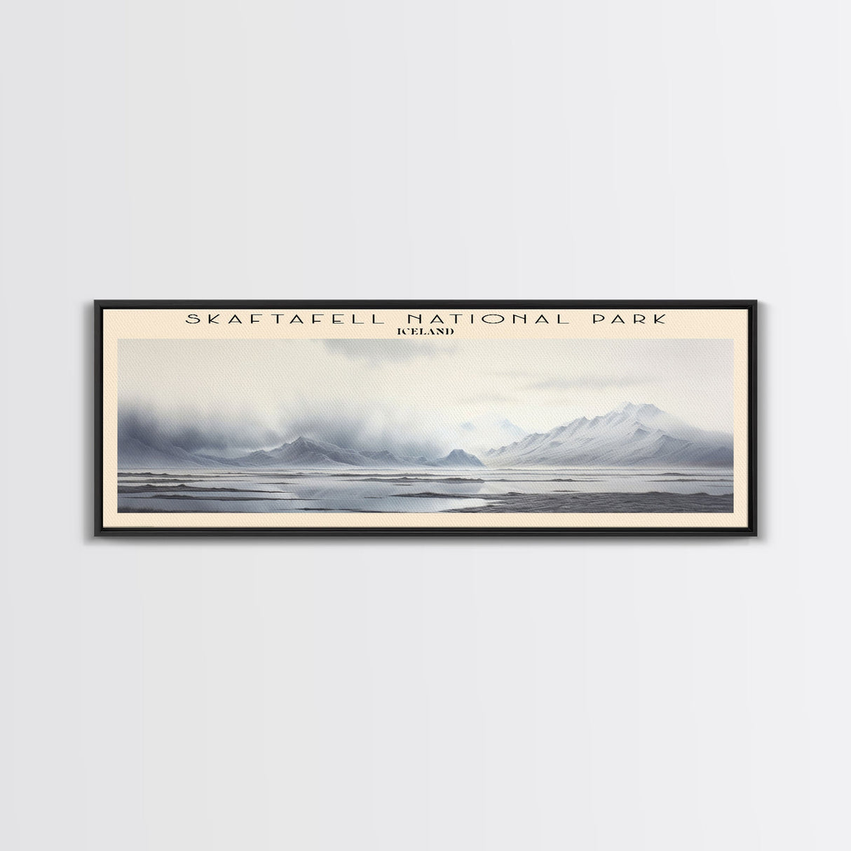 Skaftafell National Park Travel Poster Print, Framed Canvas Print, COUNTRY Travel Art, Wood Framed Art, Wall Hanging, Home Decor