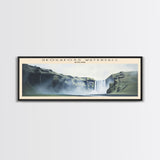 Skógafoss Waterfall Travel Poster Print, Framed Canvas Wall Art, Metal Wall Art, COUNTRY art, Gift For Him, Travel Wall Art, Travel Lover Gift