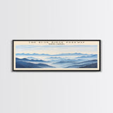 The Blue Ridge Parkway Framed Canvas Print Travel Poster | Wall Art | Home Decor | Gift For Travel Lover | Wall Hanging | Original Art