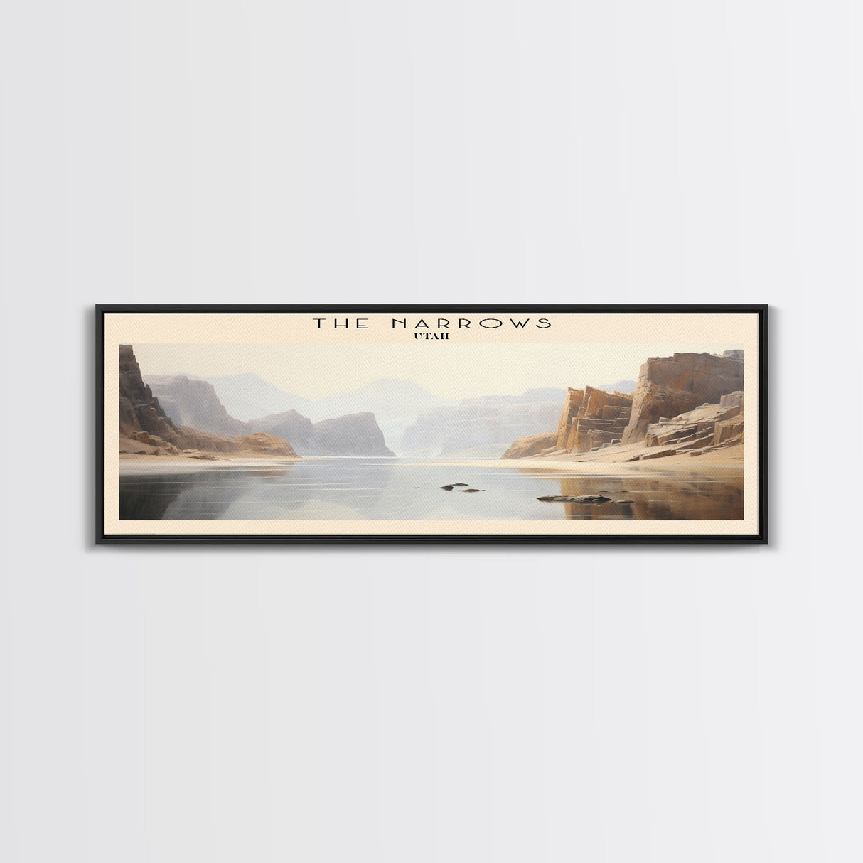 The Narrows Travel Poster Print, Framed Canvas Wall Art, Metal Wall Art, COUNTRY art, Gift For Him, Travel Wall Art, Travel Lover Gift