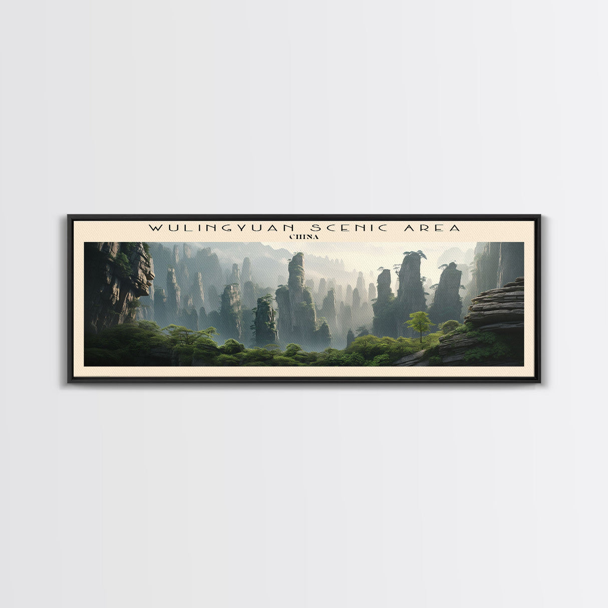 Wulingyuan Scenic Area Travel Poster Print, Framed Canvas Wall Art, Metal Wall Art, COUNTRY art, Gift For Him, Travel Wall Art, Travel Lover Gift