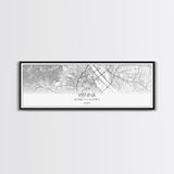 Panoramic Vienna City Map, Austria Art, Map Print, Minimalist Wall Art, Canvas Art, Housewarming Gift, Street Map Art, Closing Gift