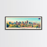 Adelaide, Australia Panoramic Travel Poster Canvas Print, Adelaide, Australia Painting, Australia Art, Adelaide Panoramic Travel Art, Travel Painting