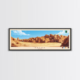 Batna, Algeria Panoramic Travel Poster Canvas Print, Batna, Algeria Painting, Algeria Art, Batna Panoramic Travel Art, Travel Painting