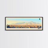 Panoramic Travel Poster Blida, Algeria Canvas Print, Blida, Algeria Painting, Algeria Art, Blida Travel Art, Guest Room Painting