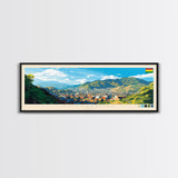 Cochabamba, Bolivia Panoramic Travel Poster Canvas Print, Cochabamba, Bolivia Painting, Bolivia Art, Cochabamba Travel Art, Living Room Painting