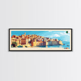 Constantine, Algeria Panoramic Travel Poster Canvas Print, Constantine, Algeria Painting, Algeria Art, Constantine Panoramic Travel Art, Travel Painting