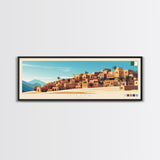 Djelfa, Algeria Panoramic Travel Poster Canvas Print, Djelfa, Algeria Painting, Algeria Art, Djelfa Panoramic Travel Art, Travel Painting