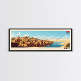 Fayyum, Egypt Panoramic Travel Poster Canvas Print, Fayyum, Egypt Painting, Egypt Art, Fayyum Travel Art, Guest Room Painting