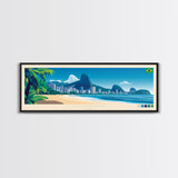 Goiania, Brazil Panoramic Travel Poster Canvas Print, Goiania, Brazil Painting, Brazil Art, Goiania Travel Art, Living Room Painting