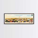 Gujranwala, Pakistan Travel Poster Panoramic Canvas Print, Gujranwala, Pakistan Painting, Pakistan Art, Gujranwala Travel Art, Guest Room Painting