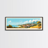 Huambo, Angola Panoramic Travel Poster Canvas Print, Huambo, Angola Painting, Angola Art, Huambo Travel Art, Living Room Painting