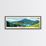 Ibarra, Ecuador Panoramic Travel Poster Canvas Print, Ibarra, Ecuador Painting, Ecuador Art, Ibarra Panoramic Travel Art, Travel Painting