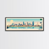 Jeddah, Saudi Arabia Panoramic Travel Poster Canvas Print, Jeddah, Saudi Arabia Painting, Saudi Arabia Art, Jeddah Panoramic Travel Art, Travel Painting