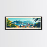 Joao Pessoa, Brazil Travel Poster Panoramic Canvas Print, Joao Pessoa, Brazil Painting, Brazil Art, Joao Pessoa Travel Art, Guest Room Painting