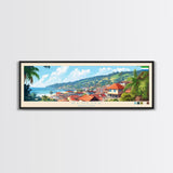 Kenema, Sierra Leone Travel Poster Panoramic Canvas Print, Kenema, Sierra Leone Painting, Sierra Leone Art, Kenema Travel Art, Guest Room Painting