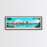 Kitwe, Zambia Panoramic Travel Poster Canvas Print, Kitwe, Zambia Painting, Zambia Art, Kitwe Panoramic Travel Art, Travel Painting