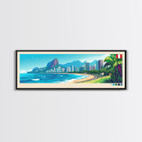 Lima, Peru Panoramic Travel Poster Canvas Print, Lima, Peru Painting, Peru Art, Lima Panoramic Travel Art, Travel Painting