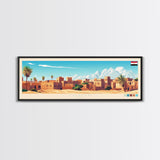 Luxor, Egypt Travel Poster Panoramic Canvas Print, Luxor, Egypt Painting, Egypt Art, Luxor Travel Art, Guest Room Painting