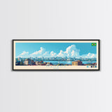 Manaus, Brazil Panoramic Travel Poster Canvas Print, Manaus, Brazil Painting, Brazil Art, Manaus Panoramic Travel Art, Travel Painting