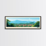 Mbandaka, Congo Panoramic Travel Poster Canvas Print, Mbandaka, Congo Painting, Congo Art, Mbandaka Travel Art, Guest Room Painting