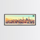 Panoramic Travel Poster Medina, Saudi Arabia Canvas Print, Medina, Saudi Arabia Painting, Saudi Arabia Art, Medina Travel Art, Guest Room Painting