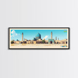 Namangan, Uzbekistan Travel Poster Panoramic Canvas Print, Namangan, Uzbekistan Painting, Uzbekistan Art, Namangan Travel Art, Guest Room Painting