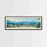 Ngaoundere, Cameroon Travel Poster Panoramic Canvas Print, Ngaoundere, Cameroon Painting, Cameroon Art, Ngaoundere Travel Art, Guest Room Painting