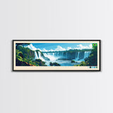 Nova Iguacu, Brazil Panoramic Travel Poster Canvas Print, Nova Iguacu, Brazil Painting, Brazil Art, Nova Iguacu Travel Art, Guest Room Painting