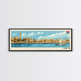 Porto Alegre, Brazil Panoramic Travel Poster Canvas Print, Porto Alegre, Brazil Painting, Brazil Art, Porto Alegre Travel Art, Living Room Painting