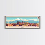 Queretaro, Mexico Panoramic Travel Poster Canvas Print, Queretaro, Mexico Painting, Mexico Art, Queretaro Travel Art, Living Room Painting