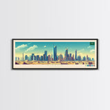 Panoramic Travel Poster Riyadh, Saudi Arabia Canvas Print, Riyadh, Saudi Arabia Painting, Saudi Arabia Art, Riyadh Travel Art, Guest Room Painting