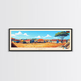 Ruiru, Kenya Panoramic Travel Poster Canvas Print, Ruiru, Kenya Painting, Kenya Art, Ruiru Travel Art, Living Room Painting