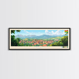 Sacaba, Bolivia Travel Poster Panoramic Canvas Print, Sacaba, Bolivia Painting, Bolivia Art, Sacaba Travel Art, Guest Room Painting