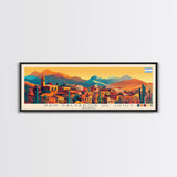 San Salvador de Jujuy, Argentina Panoramic Travel Poster Canvas Print, San Salvador de Jujuy, Argentina Painting, Argentina Art, San Salvador de Jujuy Panoramic Travel Art, Travel Painting