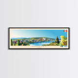 Sudbury, Canada Travel Poster Panoramic Canvas Print, Sudbury, Canada Painting, Canada Art, Sudbury Travel Art, Guest Room Painting