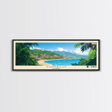 Tumaco, Colombia Panoramic Travel Poster Canvas Print, Tumaco, Colombia Painting, Colombia Art, Tumaco Panoramic Travel Art, Travel Painting